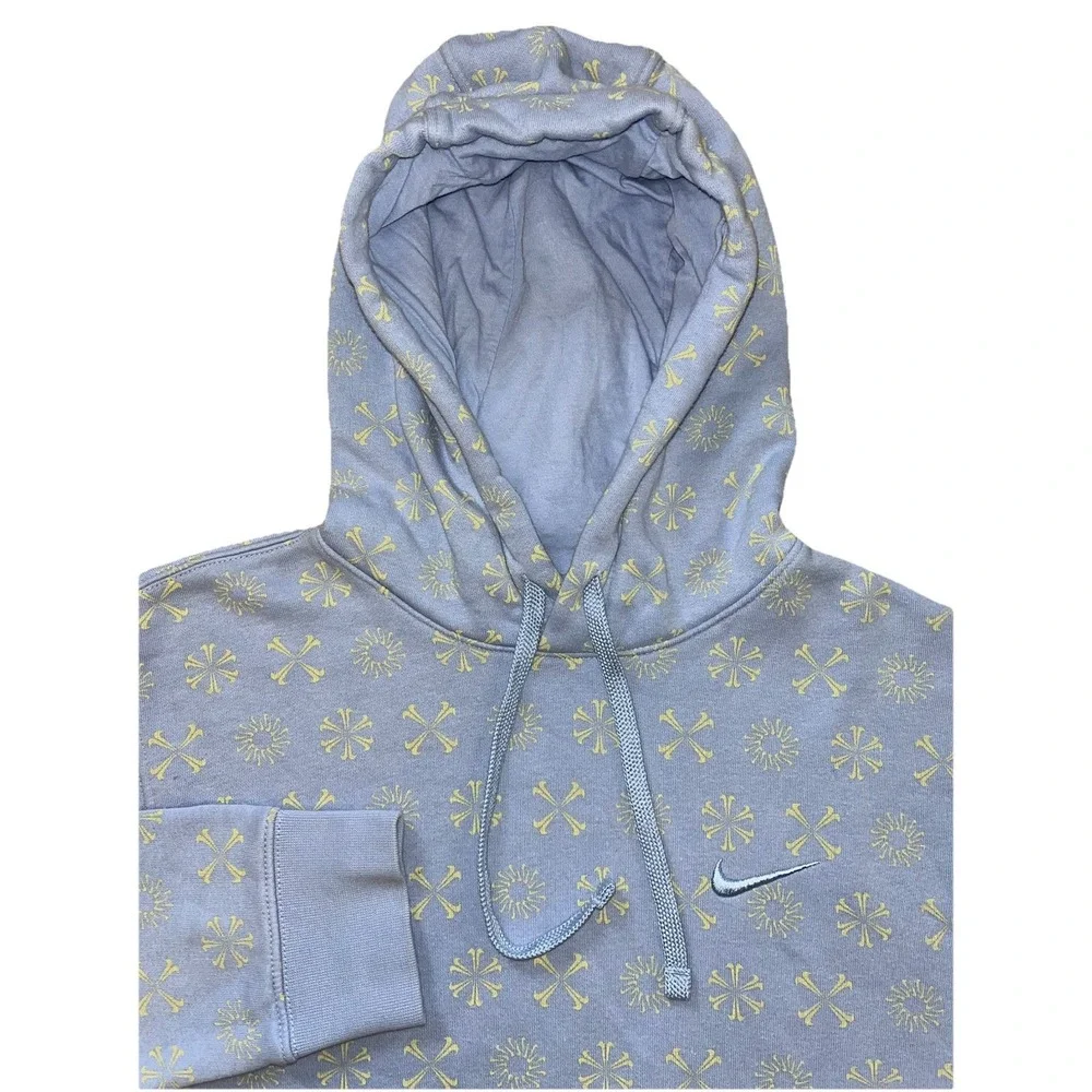 Nike FJ1635 Sportswear Club Fleece Monogram Hoodie Men's S Cobalt Light‎ Blue
